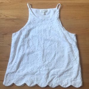 White Lacey top